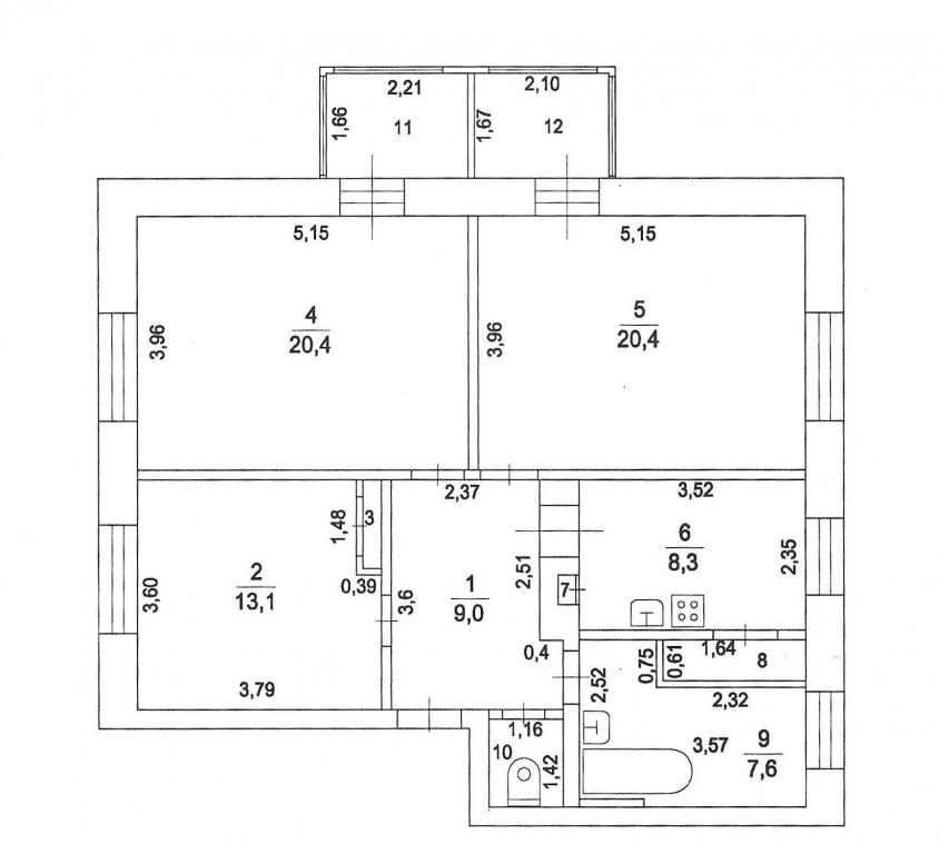3-комнатная квартира, Ленина, д.8